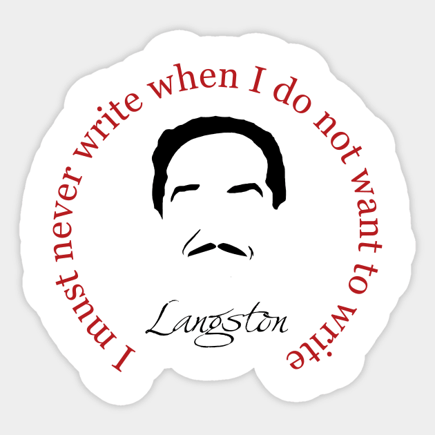 Langston Hughes Book Quote Sticker by PoetandChef